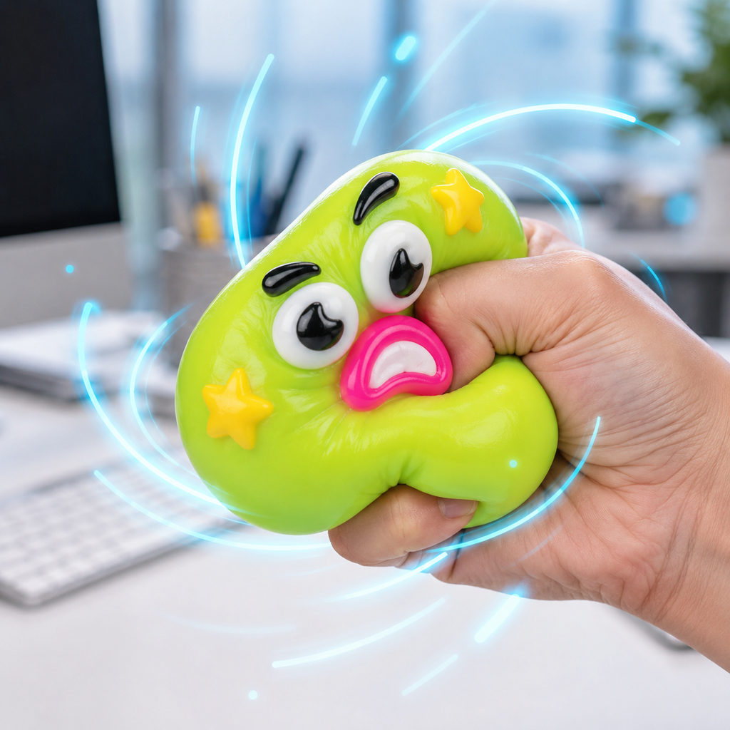 Cartoon Funny Face Squishy Stress Balls DIY, 5 Pack Colorful Soft TPR Squeeze Fidget Toys, Cute Emotion Vent Sensory Toys for Kids Adults Anxiety Relief, Party Favor Birthday Gift